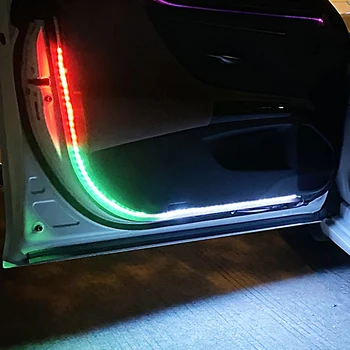 12V LED Automobilių Durų Apdailos, Šviesos, atsparus Vandeniui Atidarymo Saugos Įspėjimas Auto Strobe Signalo Lemputė Juostelės Sveiki Dekoratyvinis Apšvietimas