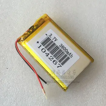 3,7 V ličio polimero baterija 3800mAh įkrovimo lobis testeris GPS stebėjimo kameros 104267