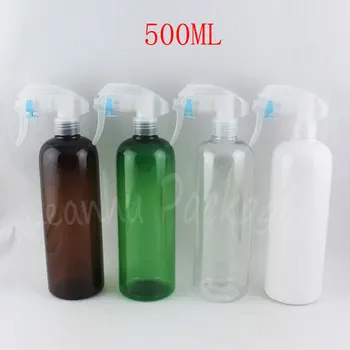 500ML Apvalios Pečių Plastikinis Buteliukas Su purkštukas, Siurblys , 500CC Tonerio / Vandens Pakuotė Butelis , Tuščias Kosmetikos Bakas