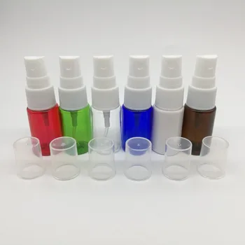 54pcs/daug 10ml tuščias rūkas purškimo butelis su 6 įvairių spalvų, plastiko kvepalai purkštukai konteinerių kosmetikos pakuotės