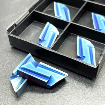 Aukštos kokybės KNUX160405R nano mėlyna Karbido Įdėklai Išorės Tekinimo Įrankiai CNC Tekinimo staklių Pjovimo Įrankiai, Tinka Plieno Processin