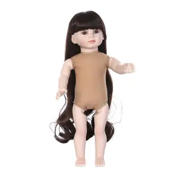 Branginama Lėlės Amerikos Lėlė Mergaitė Dydis 45 cm Dovana Mergina ilgais Plaukais Boneca Brinquedos Menina