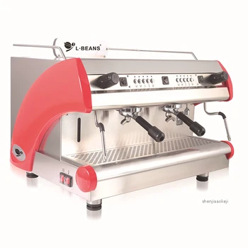 Komercinės kavos virimo aparatas italijos pusiau automatinis kavos aparatas Dukart galva elektroniniu būdu valdoma komercinė kavos aparatas