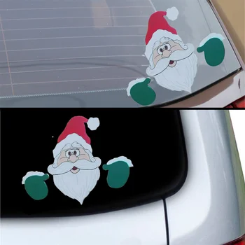 Kūrybos Kalėdiniai Lipdukai Animacinių filmų Kalėdų / Briedžiai Dekoratyvinis Stiklas Lango Lipdukas Vandeniui Lipdukas Ornamentas Automobilių G10
