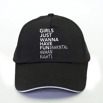 Merginos Tiesiog Nori Turėti Pagrindines Žmogaus Teises, Spausdinti Beisbolo kepuraitę Feminizmo laišką Harajuku Mados Moterų snapback skrybėlę gorras