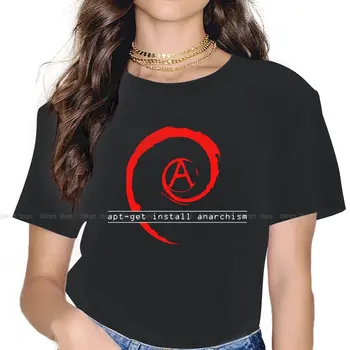 Moterų Apt Get Install Anarchizmas Marškinėliai 