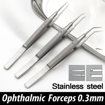 Nerūdijančio plieno oftalmologijos mikrochirurginių pincetai 11cm plastinės chirurgijos pincetai dvigubai vokų operacijos įrankis
