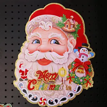 Popieriaus Santa Lipdukai Anti-deformuoti, Ryškios spalvos Mados Kalėdų Eglutė Lipdukai Vitrina Žiemos Dekoracijos