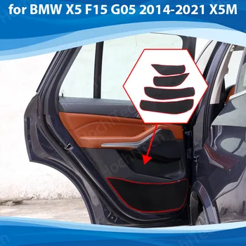 Pusė krašto padengti Durų Viduje Guard Apsaugos Kilimas Automobilio Duris Anti Kick Trinkelėmis Lipdukas BMW X5 F15 G05 2014-2021 X5M Priedai