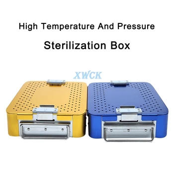 sterilizavimo dėklas sterilizuoti atveju Aliuminio lydinio chirurginių įrankių laikiklis su silikono kilimėlis dezinfekavimo autoclavable dėžutę